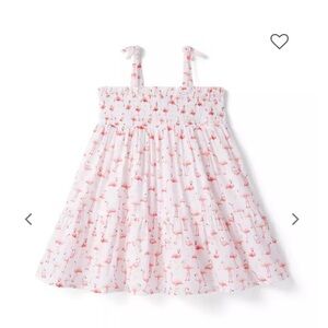 Janie and Jack White and Pink Flamingo Dress for girls